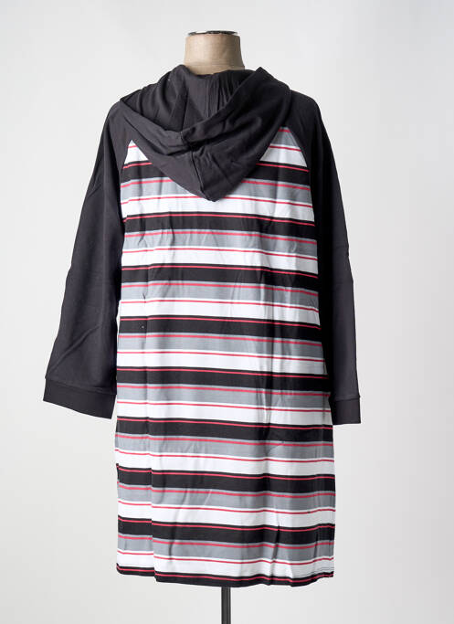 Robe mi-longue manches longues manches longues noir SHEEGO femme
