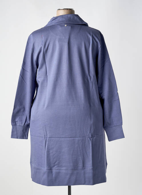Robe mi-longue manches longues manches longues bleu SHEEGO femme
