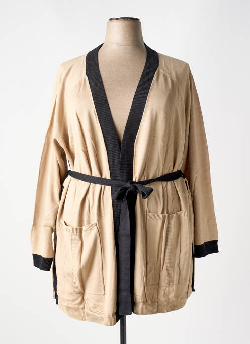 Gilet manches longues beige SHEEGO pour femme