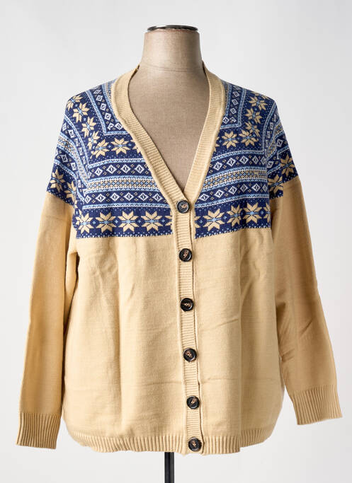 Gilet manches longues beige SHEEGO pour femme