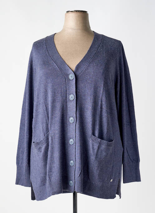 Gilet manches longues bleu SHEEGO pour femme