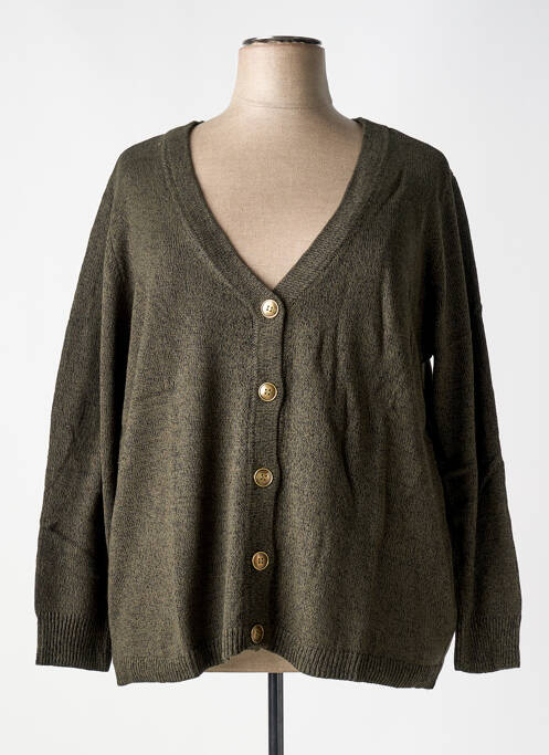 Gilet manches longues vert SHEEGO pour femme