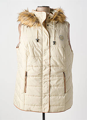 Doudoune poches a capuche beige SHEEGO femme
