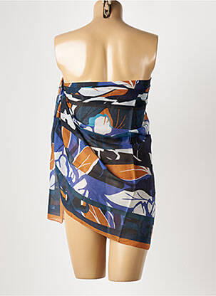 Paréo tissage popeline bleu OLYMPIA femme