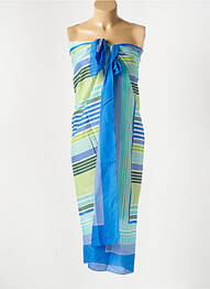 Paréo tissage popeline bleu LIDEA femme