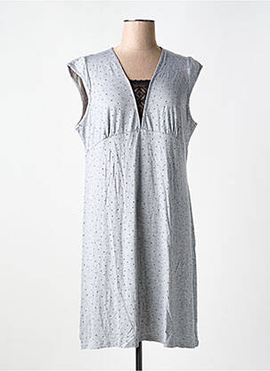 Chemise de nuit imprimé rayures gris VANIA femme