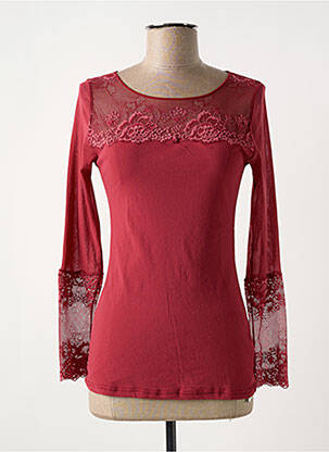 T-shirt manches longues manches longues rouge JANIRA femme