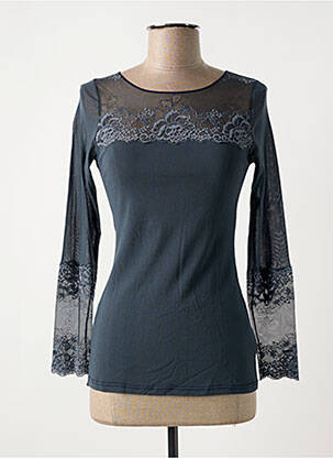 T-shirt manches longues manches longues bleu JANIRA femme