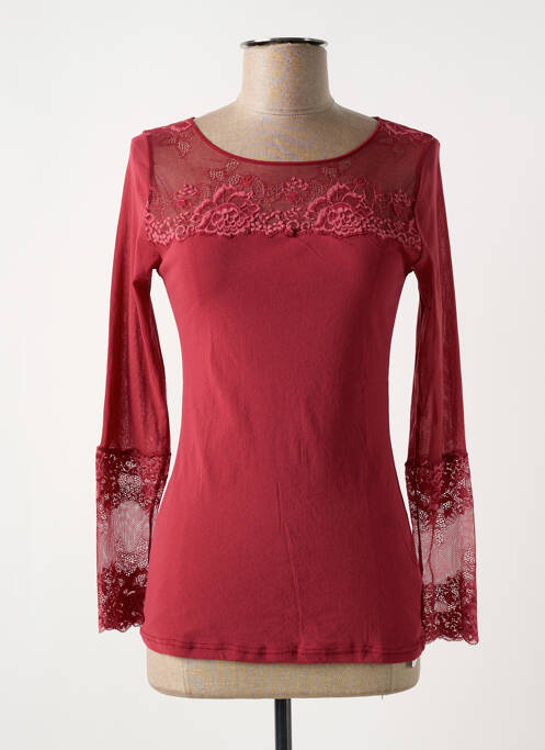 T-shirt manches longues manches longues rouge JANIRA femme