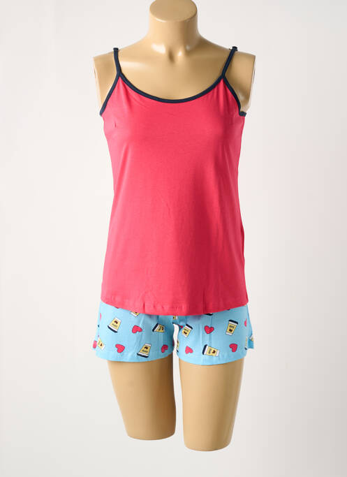 Pyjashort rouge RINGELLA pour femme
