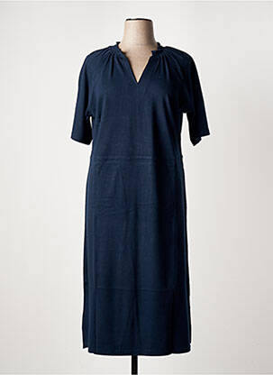Robe mi-longue manches courtes manches courtes bleu SHEEGO femme
