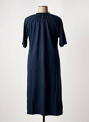 Robe mi-longue manches courtes manches courtes bleu SHEEGO femme