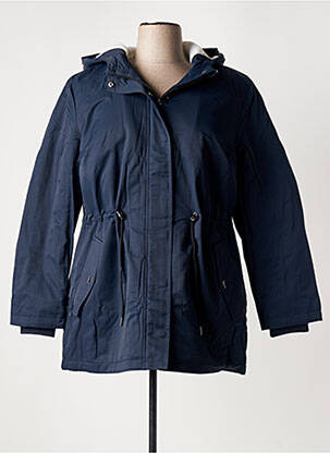 Parka manches longues a capuche bleu SHEEGO femme
