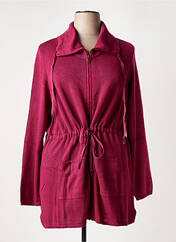 Gilet manches longues rose SHEEGO pour femme seconde vue