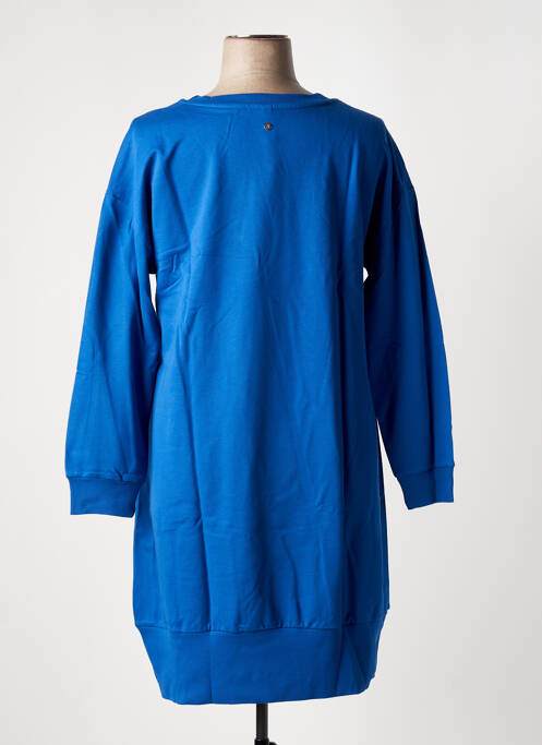 Robe mi-longue manches longues manches longues bleu SHEEGO femme