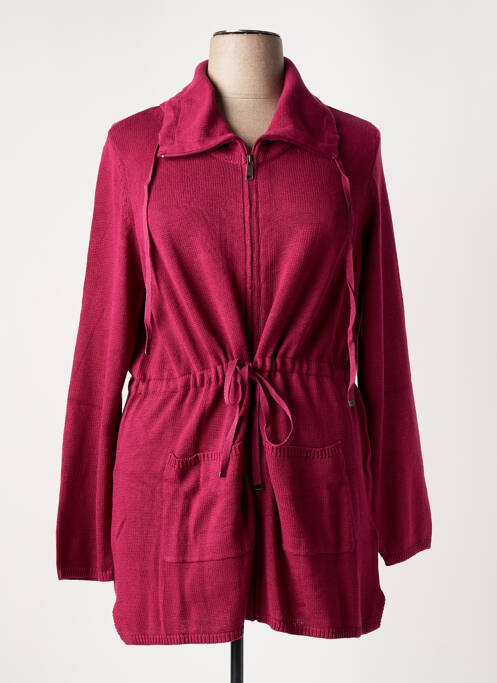 Gilet manches longues rose SHEEGO pour femme