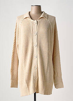 Gilet manches longues beige SHEEGO pour femme