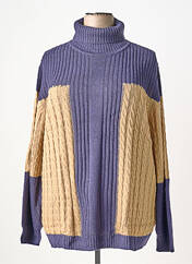 Pull col roulé bleu SHEEGO femme seconde vue