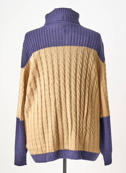 Pull col roulé bleu SHEEGO femme