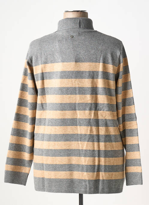 Pull col roulé gris SHEEGO femme