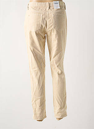 Pantalon droit fermeture zippée sous rabat boutonné beige C'EST BEAU LA VIE femme