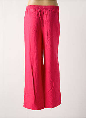 Pantalon droit taille élastique rose C'EST BEAU LA VIE femme