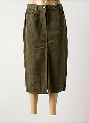 Jupe mi-longue vert C'EST BEAU LA VIE pour femme