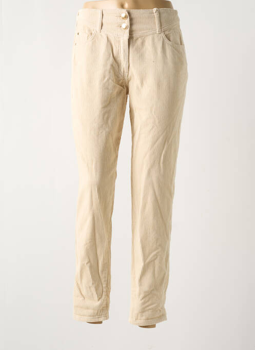 Pantalon droit beige C'EST BEAU LA VIE pour femme