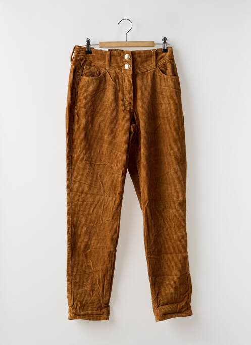Pantalon droit marron C'EST BEAU LA VIE pour femme