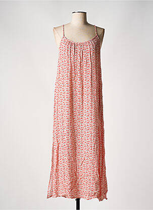 Robe mi-longue coupe fluide fines bretelles rouge C'EST BEAU LA VIE femme