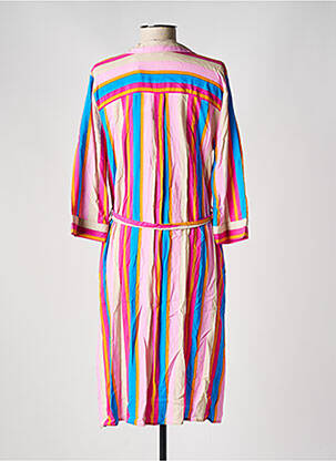 Robe mi-longue manches 3/4 manches 3/4 rose B.YOUNG femme