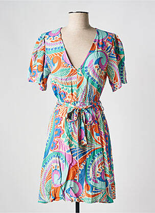 Robe courte manches courtes manches courtes bleu MOLLY BRACKEN femme