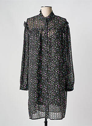 Robe courte manches longues manches longues noir MOLLY BRACKEN femme