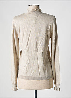 Pull tissage chiné manches longues beige CREAM femme