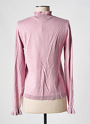 Pull tissage chiné manches longues rose CREAM femme