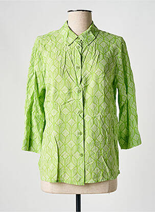 Chemisier coupe cintrée manches 3/4 vert CREAM femme