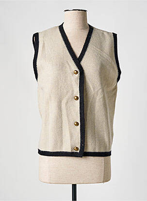 Gilet sans manche coupe cintrée beige CREAM femme