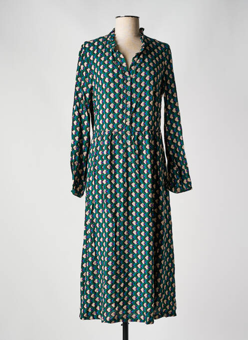 Robe mi-longue vert C'EST BEAU LA VIE pour femme