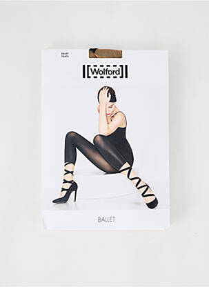 Collants imprimé fantaisie noir WOLFORD femme