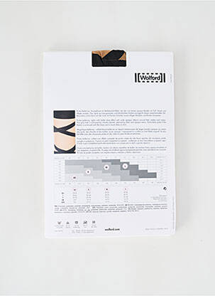 Collants imprimé fantaisie noir WOLFORD femme