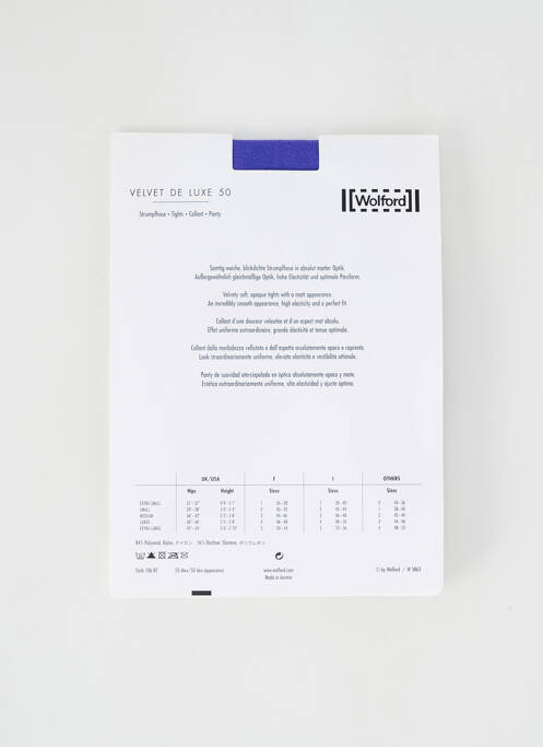 Collants bleu WOLFORD pour femme