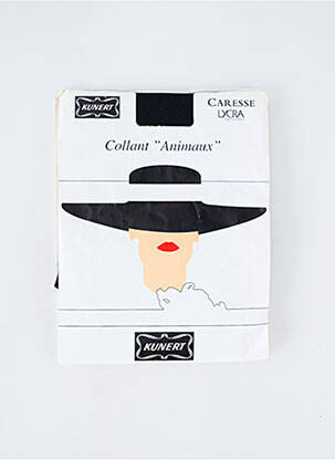Collants imprimé fantaisie noir KUNERT femme