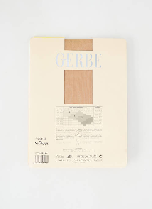 Collants tissage transparent chair GERBE femme