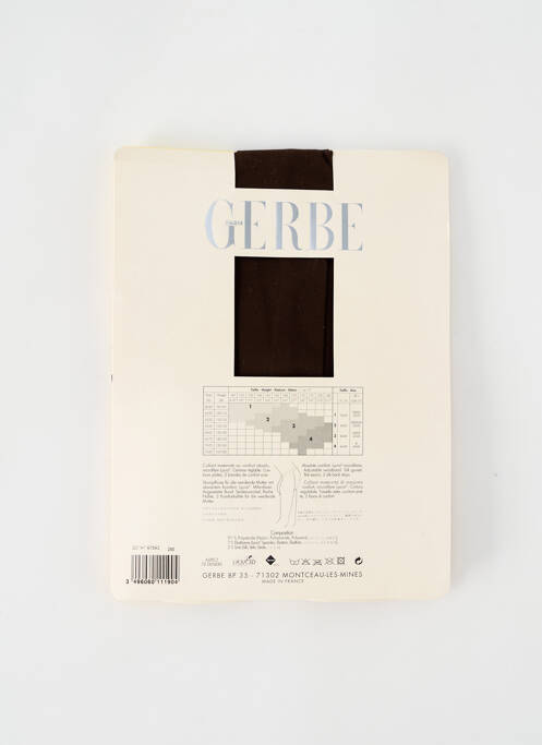 Collants stretch marron GERBE femme