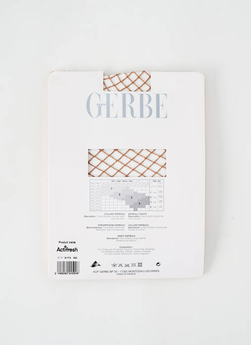 Collants beige GERBE femme