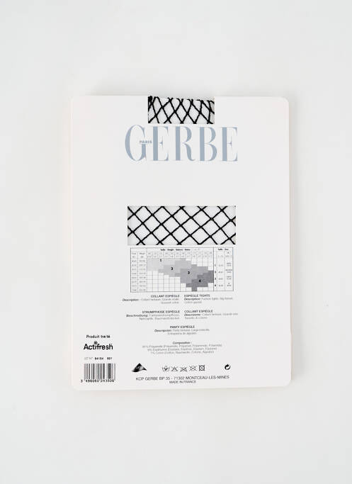 Collants noir GERBE pour femme