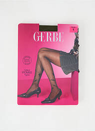 Collants imprimé fantaisie vert GERBE femme