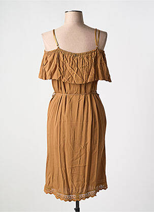 Robe mi-longue coupe fluide fines bretelles marron XT STUDIO femme