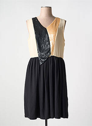 Robe mi-longue coupe fluide sans manche noir FRACOMINA femme