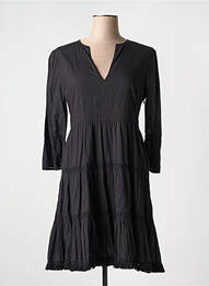 Robe mi-longue manches 3/4 manches 3/4 noir GAUDI femme